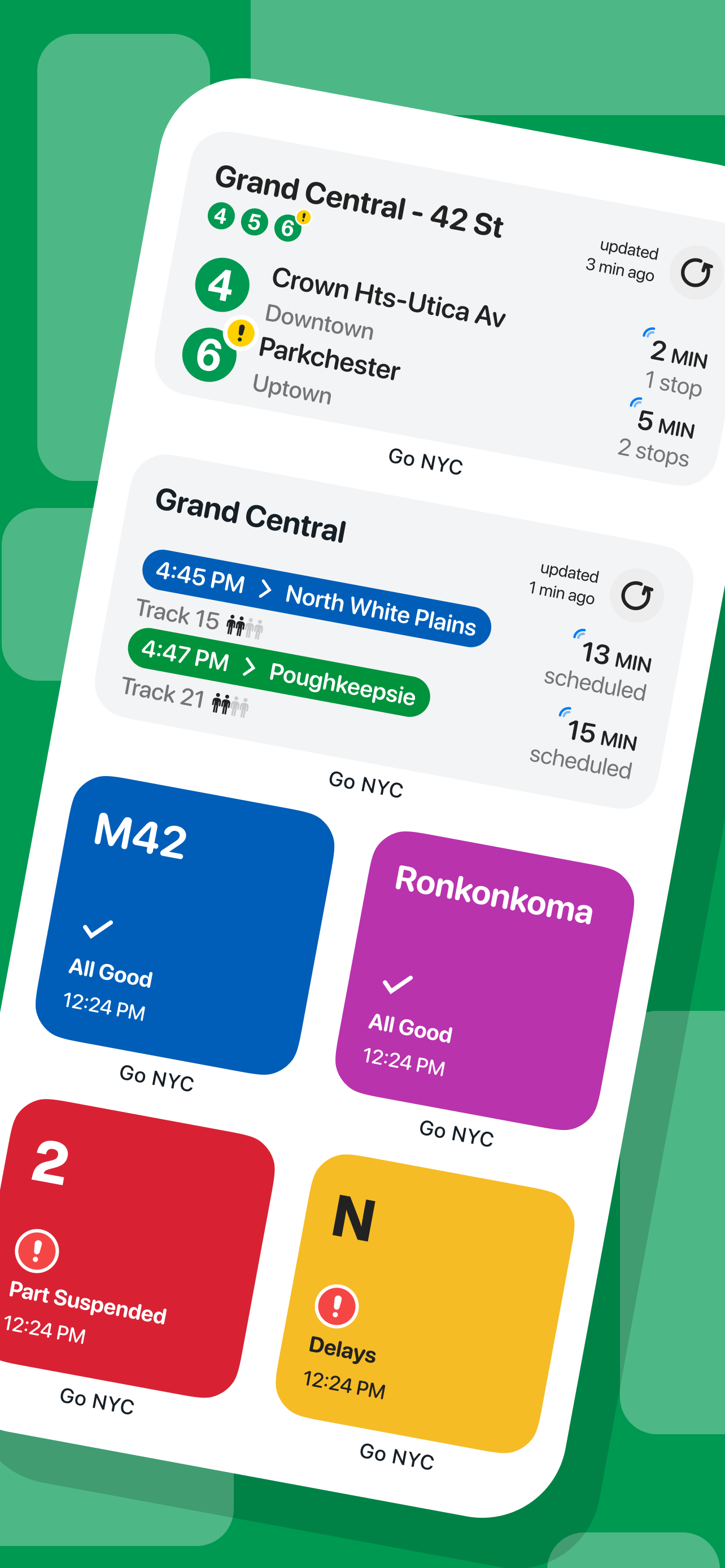 Go NYC home screen widgets